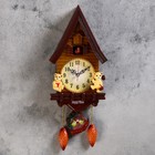 Wall clock, series: Pendulum, cuckoo "Bears in the house," 15х27.3 cm