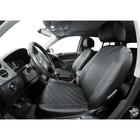 Авточехлы Rival Ромб, задняя спинка раздельная 40/60, Volkswagen Tiguan I, комплектация со столиками на передних задняя спинках, 2007-2017, эко-кожа, черные, SC.5805.2 6629408