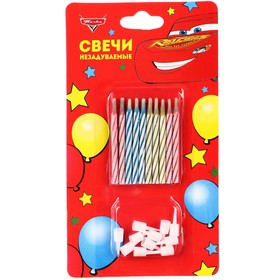 A set of non-blowing candles for a cake, Cars