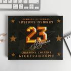 Набор «Сильному. Смелому. Бесстрашному»: обложка на паспорт ПВХ, блокнот А6, ручка пластик - фото 108009415