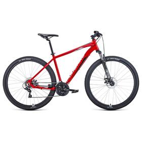 Велосипед 29" Forward Apache 2.2 disc, 2021, цвет красный/серебристый, размер 17"
