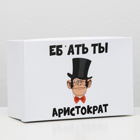 Подарочная коробка с приколами "Аристократ", 30,5 х 20 х 13 см