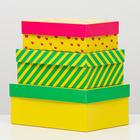 Набор коробок 3 в 1 "Любовь это…", жёлтый, 23 х 16 х 9,5 - 19 х 12 х 6,5 см 6489490