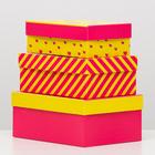 Набор коробок 3 в 1 "Любовь это…", розовый, 23 х 16 х 9,5 - 19 х 12 х 6,5 см 6489491