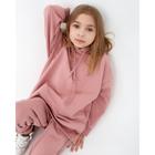 Комплект (толстовка, брюки) "Basic line" р.32 (110-116), пудра, oversize - фото 799297079