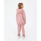 Комплект (толстовка, брюки) "Basic line" р.32 (110-116), пудра, oversize - фото 799297076