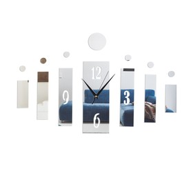 Часы - наклейка DIY  "Эбиди", d=45 см, 21.9 х 8 см, 8.6 х 3.5 см,