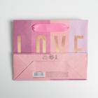 Пакет крафтовый горизонтальный «LOVE», S 15 × 12 × 5.5 см 5177942