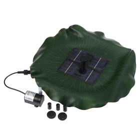 Фонтан плавающий «Лотос», диаметр 30 см, на солнечной батарее