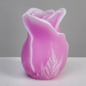 Свеча фигурная ароматическая "Роза", 8х12,5 см, гвоздика, розовая - фото 6663057
