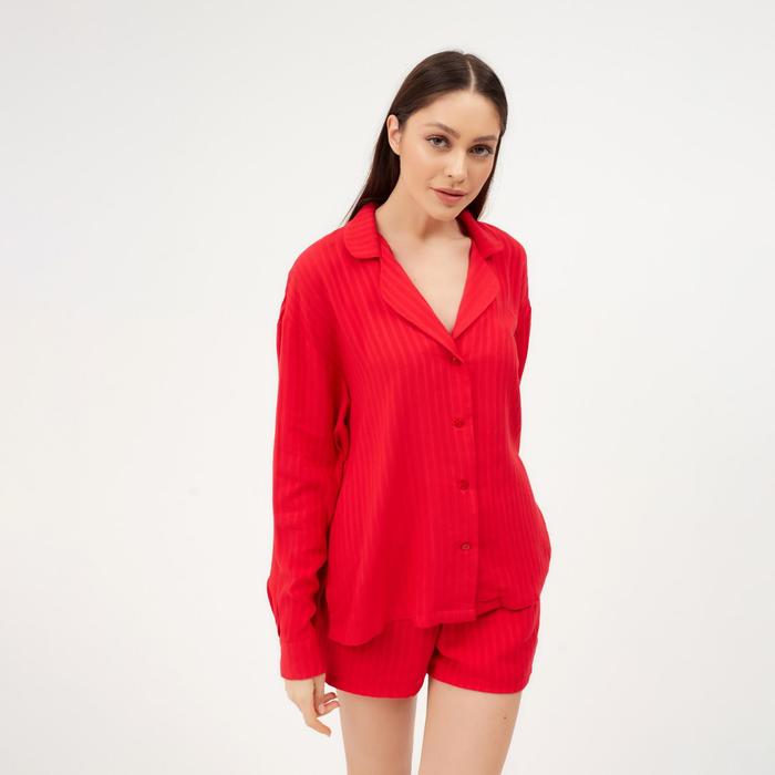Пижама (шорты, жакет) KAFTAN, красный, размер 40-42 - фото 2572431