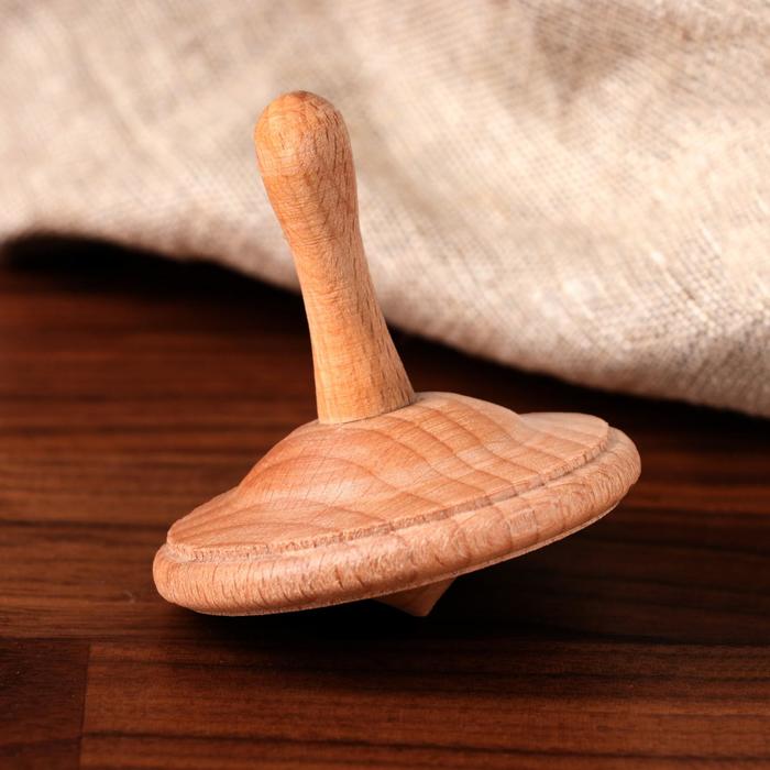 Сувенир деревянный "Волчок", d=6 см, массив бука