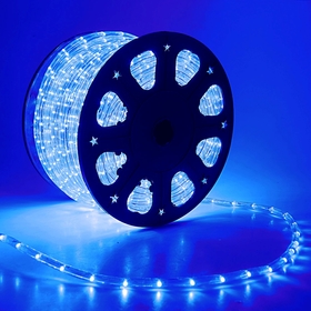 Световой шнур Luazon Lighting 11 мм, IP65, 100 м, 24 LED/м, 220 В, 2W, постоянное свечение, свечение синее в Донецке