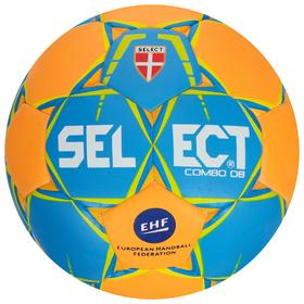 Мяч гандбольный SELECT COMBO DB Lille, размер 1, EHF, ПУ, гибридная сшивка, цвет оранжевый/синий