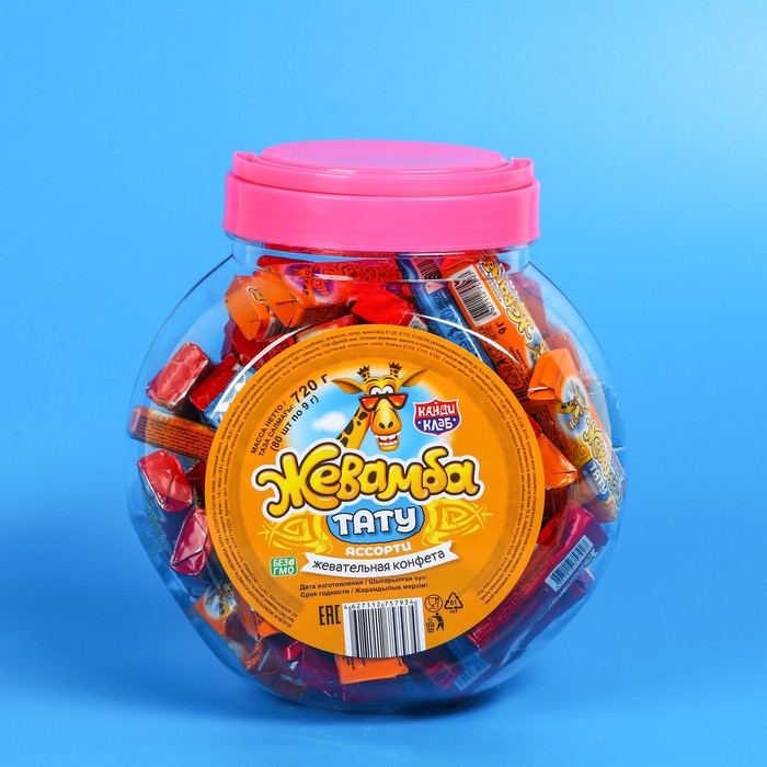 BABY SHARK Жевательные конфеты в стике с тату 1кор*12бл*20шт, 25г.