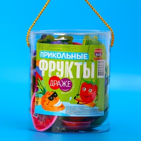 Драже "Прикольные фрукты"с хрустящей начинкой сахарное ассорти, 12г. (30 шт)