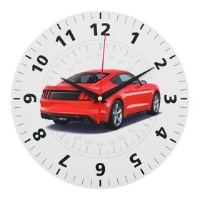 Часы настенные ′Красный автомобиль′, плавный ход, d=24 см в Донецке