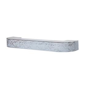 Потолочный карниз двухрядный «Вензель», 320 см, цвет серебро белый