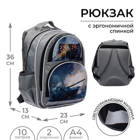 {{productViewItem.photos[photoViewList.activeNavIndex].Alt || productViewItem.photos[photoViewList.activeNavIndex].Description || 'Рюкзак школьный, 36 х 23 х 13 см, эргономичная спинка, Calligrata П &quot;Танк&quot;'}}