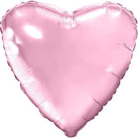 Шар фольгированный 19", сердце, цвет нежно-розовый в Донецке