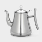 Чайник заварочный «Жуан», 1,4 л, с металлическим ситом, цвет хромированный - фото 1229245