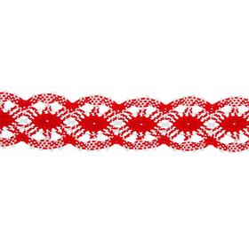 Тесьма плетёная красно-белый в рулоне 20 метров
