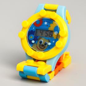 Часы наручные электронные "Ролли ", Дружные Мопсы, с ремешком-конструктором