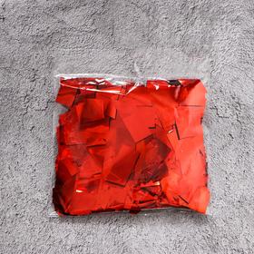 Наполнитель для шара «Конфетти-прямоугольник», 5 см, фольга, цвет красный, 100 г - фото 7107559