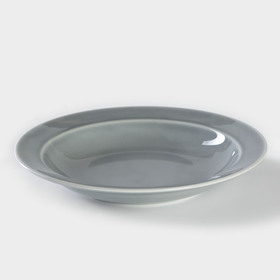 Тарелка глубокая «Акварель», d=22,5 см, цвет светло-серый