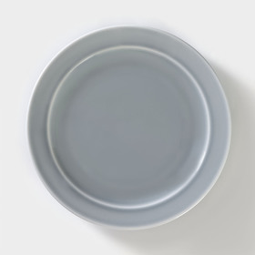 Тарелка мелкая «Акварель», d=20 см, цвет светло-серый