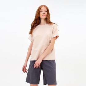 Футболка женская Basic line, цвет бежевый, р-р 48