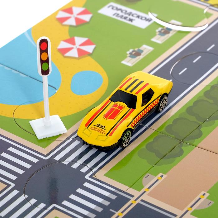 Светофор с игровым полем «Изучаем ПДД», световые эффекты, русский чип ...