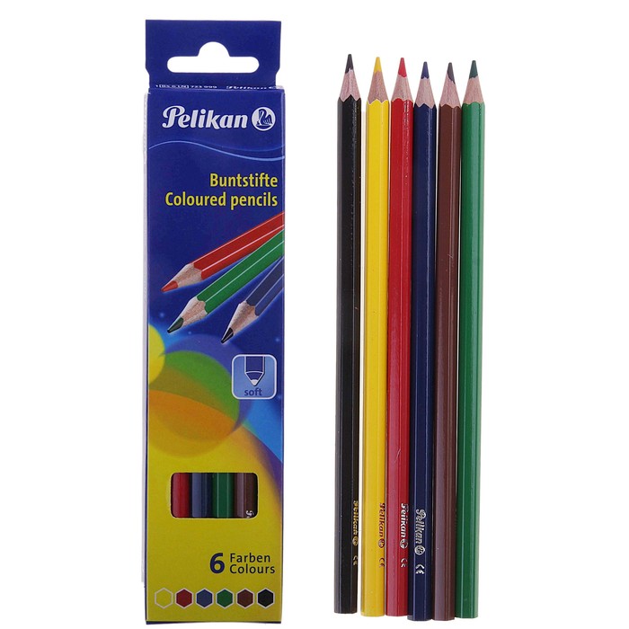 Карандаши 6цв Pelikan шестигранные