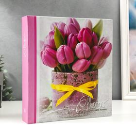 Фотоальбом магнитный 50 листов "Тюльпаны"