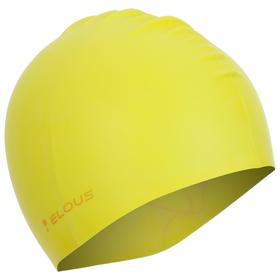 Шапочка для плавания Elous, EL009, силиконовая, лица, цвет жёлтый