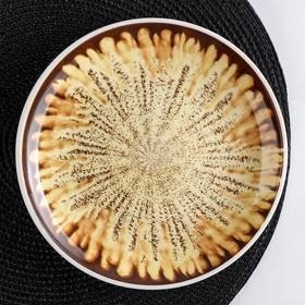 Тарелка керамическая десертная «Доменик», d=20 см, цвет коричневый
