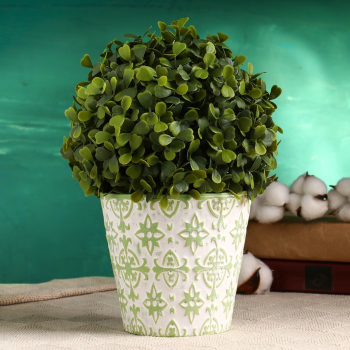 Зеленый конус фото. Орнамент на цветочный горшок. Зеленый конус растений картинка.