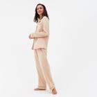 Пижама женская (сорочка, брюки) : Light touch цвет бежевый, р-р 52 - фото 799114254