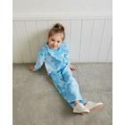 Костюм для девочки (свитшот, брюки) MINAKU: Tie-dye collection цвет голубой, рост 122 см - фото 799178838