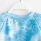 Костюм для девочки (свитшот, брюки) MINAKU: Tie-dye collection цвет голубой, рост 122 см - фото 799178840