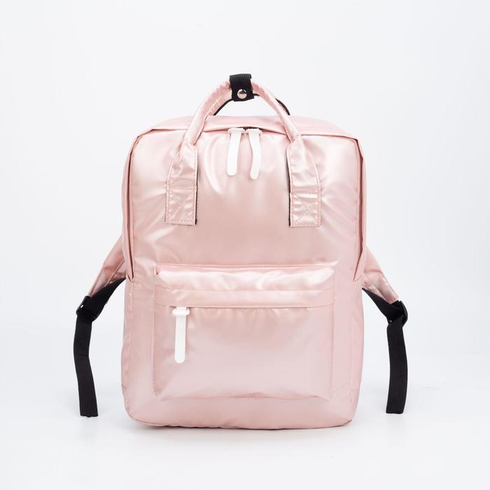 Рюкзак-сумка, отдел на молнии, наружный карман, цвет розовый - фото 4896943
