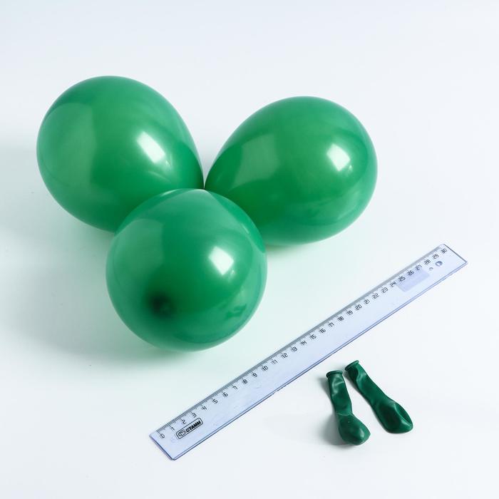 Шар латексный 5", стандарт, водные бомбочки, набор 100 шт., цвет темно-зелёный - фото 799181849
