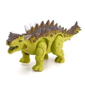 Динозавр «Стегозавр» работает от батареек, световые и звуковые эффекты, цвета МИКС, в пакете