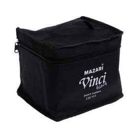 Маркеры для скетчинга двусторонние Mazari Vinci Black, 120 цветов