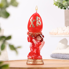 Свеча фигурная "Пасхальный ангел", красный, 5.5х16.2 см, 175 гр - фото 1253028