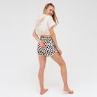 Комплект женский (худи, шорты) MINAKU: Polka-dot collection цвет бежевый, р-р 44 - фото 799192152