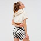 Комплект женский (худи, шорты) MINAKU: Polka-dot collection цвет бежевый, р-р 44 - фото 799192154