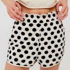 Комплект женский (худи, шорты) MINAKU: Polka-dot collection цвет бежевый, р-р 44 - фото 799192155
