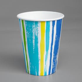 Стакан "Полоски" для холодных напитков, 300 мл, диаметр 90 мм (50 шт)