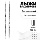 Лыжи пластиковые БРЕНД ЦСТ 195 см, цвет МИКС Лыжи пластиковые БРЕНД ЦСТ 195 см, цвет МИКС